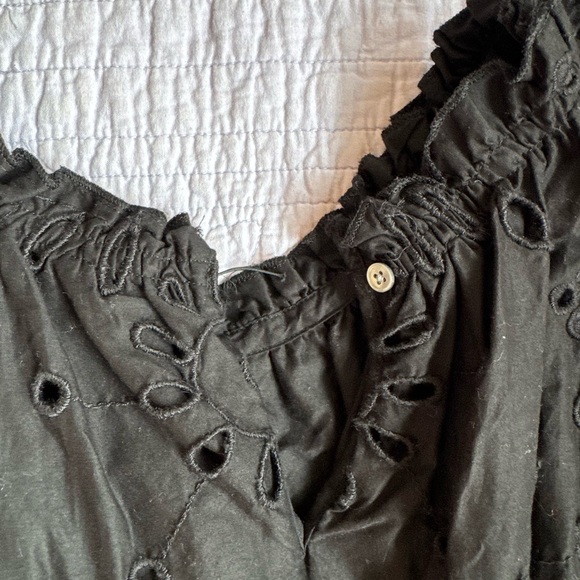 JCrew Midi Black Eyelet Dress 2T - Picture 6 of 8